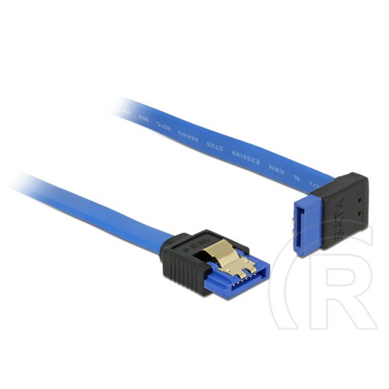 Delock SATA 6 Gb/s egyenes-felfelé ívelt kábel 30cm (kék)