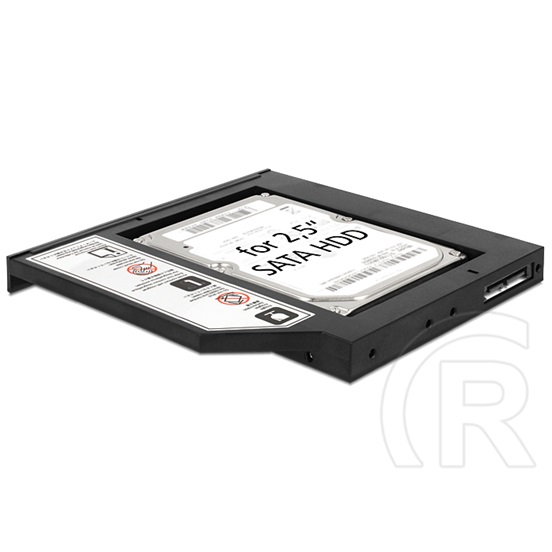 Delock SATA HDD/SSD keret notebook optikai meghajtó helyére (12,7 mm)