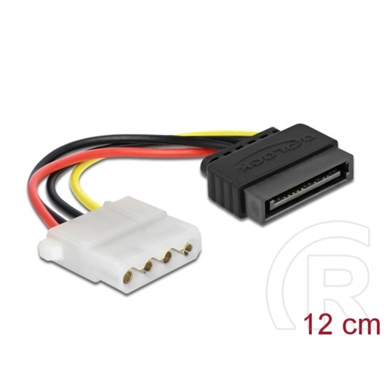 Delock SATA (M) - Molex (F) tápátalakító kábel (12 cm)