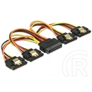 Delock SATA Power tápkábel (1 x 15 pin SATA bemenet - 4 x 15 pin SATA kimenet, 15 cm, 22 AWG)