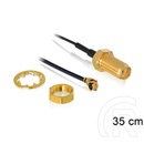 Delock SMA (F) - MHF I (M) antennakábel 35cm
