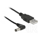 Delock USB-A - DC 5.5 x 2.5mm tápkábel 1,5m (fekete)