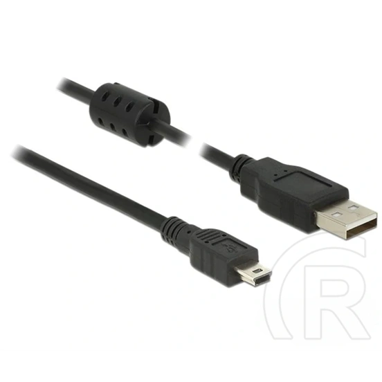 Delock USB-A 2.0 -> USB-B 2.0 mini M/M adatkábel (1 m, fekete)