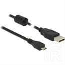 Delock USB-A 2.0 - micro USB-B 2.0 adatkábel (3 m, fekete)