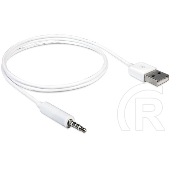 Delock USB-A > 3,5 mm jack 4 pin átalakító kábel 1 m (fehér)