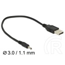Delock USB-A Plug Power - DC 3,0 x 1,1 mm kábel 27 cm