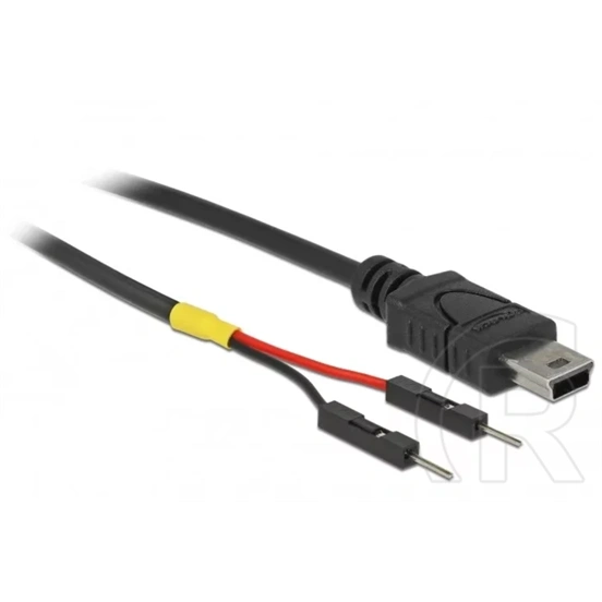 Delock USB-B 2.0 mini - USB-A pinheader M/M tápkábel (10 cm, fekete)