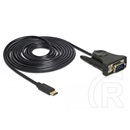Delock USB-C - soros (DB9) kábel 1,8 m