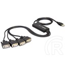 Delock USB - 4 x soros átalakító (4 x DB9) 1,4 m