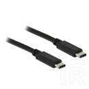 Delock USB 2.0 kábel (C dugó / C dugó, 3A, 1 m, fekete)