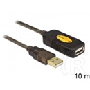 Delock USB 2.0 aktív hosszabbító kábel (A-A, 10 m, fekete)