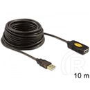 Delock USB 2.0 aktív hosszabbító kábel (A-A, 10 m, fekete)