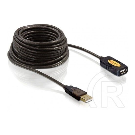 Delock USB 2.0 aktív hosszabbító kábel (A-A, 5 m, fekete)