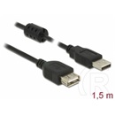 Delock USB 2.0 hosszabbító kábel A-A 1,5 m
