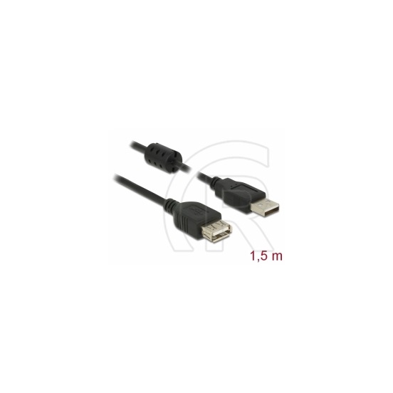 Delock USB 2.0 hosszabbító kábel (A dugó / A aljzat, 1,5 m)