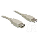 Delock USB 2.0 hosszabbító kábel (A-A, 1,8 m, bézs)