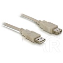 Delock USB 2.0 hosszabbító kábel (A-A, 3 m, bézs)