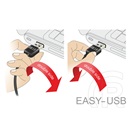Delock USB 2.0 hosszabbító kábel (A-A, 2 m, Easy-USB, fekete)