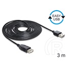 Delock USB 2.0 hosszabbító kábel (A-A, 3 m, Easy-USB)