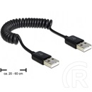Delock USB 2.0 kábel (A dugó / A dugó, 20-60 cm, spirál)