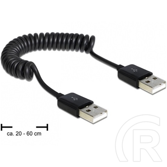 Delock USB 2.0 kábel (A dugó / A dugó, 20-60 cm, spirál)