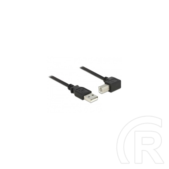 Delock USB 2.0 kábel (A-B, 0,5 m, 90°, fekete)
