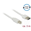 Delock Easy USB 2.0 kábel (A dugó / B dugó, 3 m, fehér)