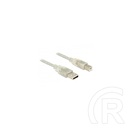 Delock USB 2.0 kábel A-B 5 m (átlátszó)