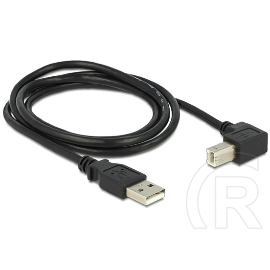 Delock USB 2.0 kábel A-B 90° 1 m (fekete)