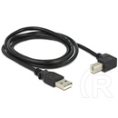 Delock USB 2.0 kábel A-B 90° 1 m (fekete)