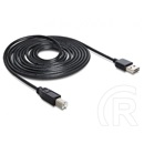 Delock Easy USB 2.0 kábel (A dugó / B dugó, 3 m, fekete)
