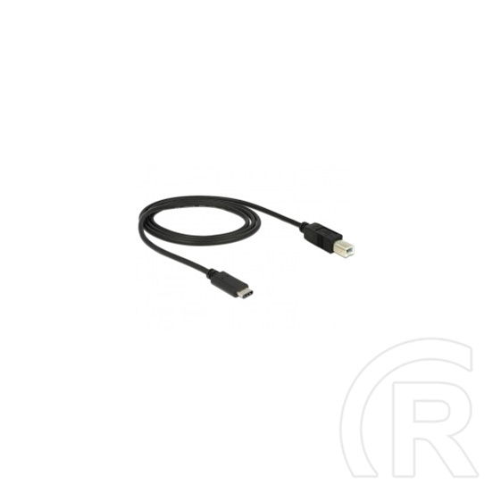 Delock USB 2.0 kábel (B dugó / C dugó, 1 m, fekete)