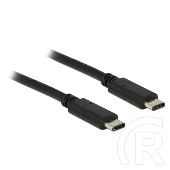 Delock USB 2.0 kábel (C dugó / C dugó, 3A, 0,5 m, fekete)