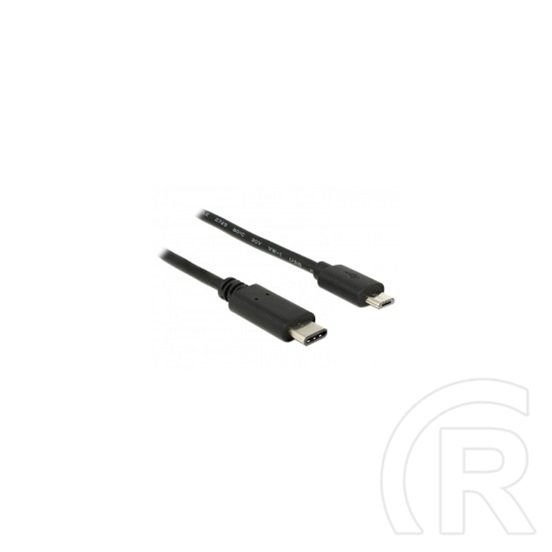 Delock USB 2.0 kábel (micro-B dugó / C dugó, 1 m, fekete)