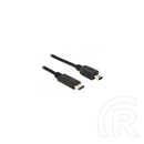 Delock USB 2.0 kábel (mini-B dugó / C dugó, 1 m, fekete)