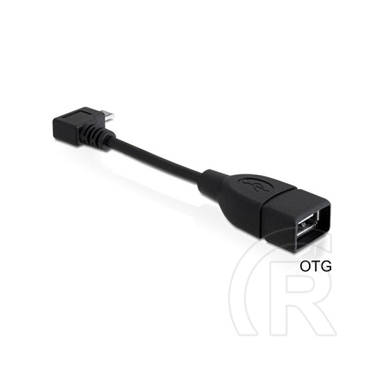 Delock USB 2.0 kábel (A aljzat / micro-B dugó, 11 cm, OTG, fekete)