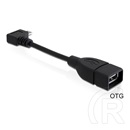 Delock USB 2.0 kábel (A aljzat / micro-B dugó, 11 cm, OTG, fekete)