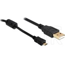 Delock USB 2.0 kábel (A dugó / micro-B dugó, 1 m, fekete)