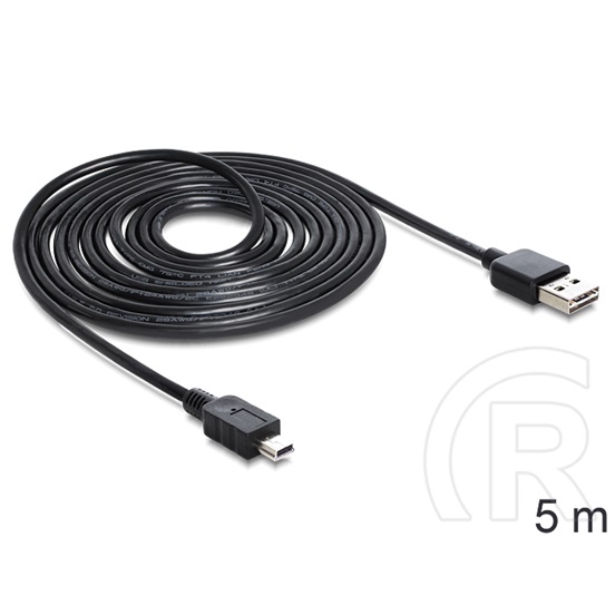 Delock USB 2.0 mini kábel (Easy-USB, Type-A dugó / 5-pin mini dugó) 5 m