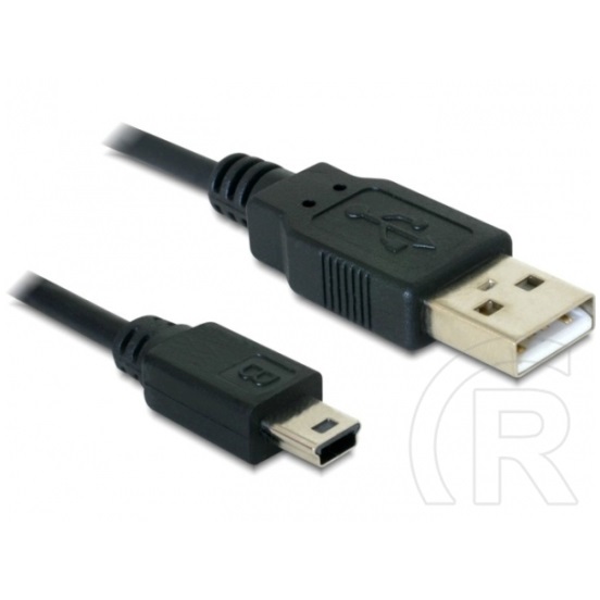 Delock USB 2.0 kábel (A dugó / 5 pin mini-B dugó, 70 cm, fekete)