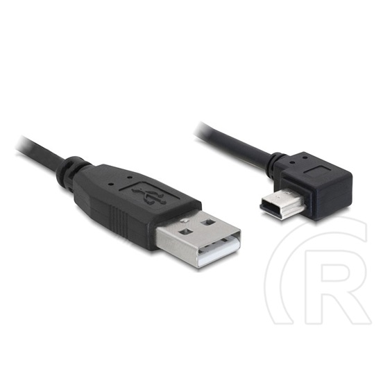 Delock USB 2.0 kábel (A dugó / 5 pin mini-B dugó, 90°, 2 m, fekete)