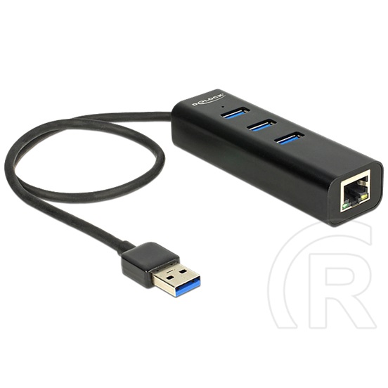 Delock USB 3.0 HUB 3-port + Gigabit Ethernet adapter