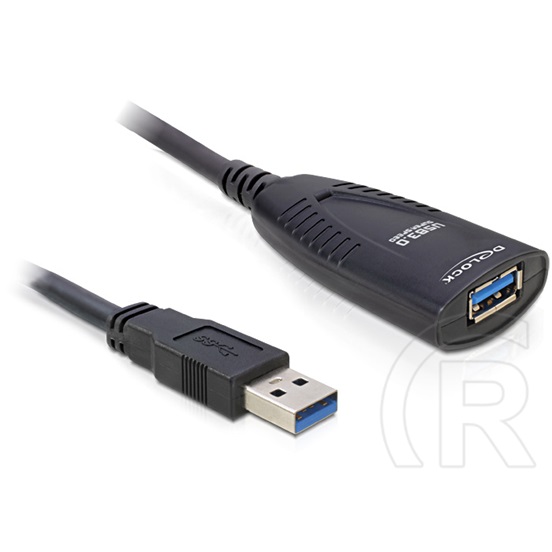 Delock USB 3.0 aktív hosszabbító kábel (A-A, 5 m, fekete)