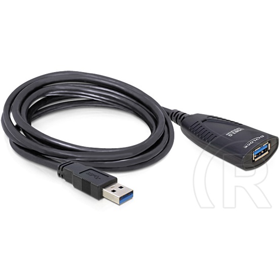 Delock USB 3.0 aktív hosszabbító kábel (A-A, 5 m, fekete)