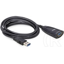 Delock USB 3.0 aktív hosszabbító kábel (A-A, 5 m, fekete)