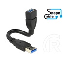 Delock USB 3.0 hosszabbító ShapeCable kábel A-A 15 cm