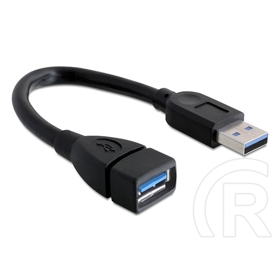 Delock USB 3.0 hosszabbító kábel (A-A, 15 cm, fekete)