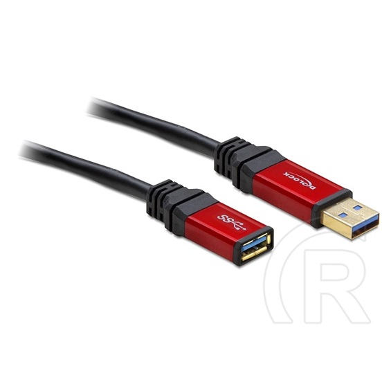 Delock USB 3.0 hosszabbító kábel (A-A, 1 m, prémium, fekete)