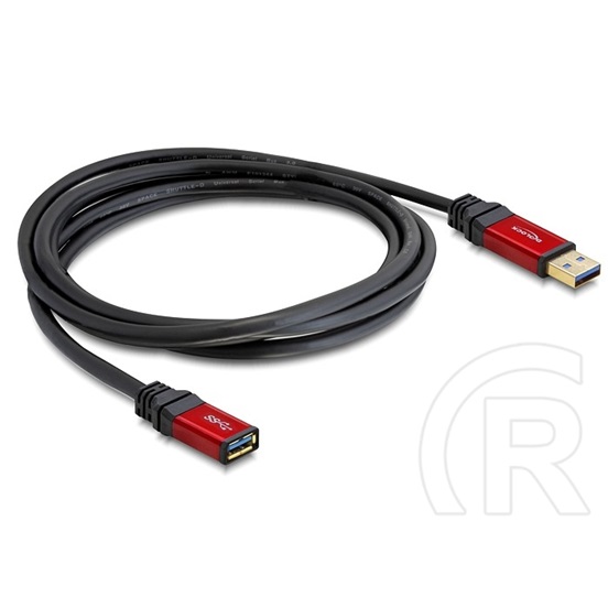 Delock USB 3.0 hosszabbító kábel (A-A, 1 m, prémium, fekete)