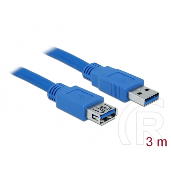 Delock USB 3.0 hosszabbító kábel (A-A, 3 m, kék)